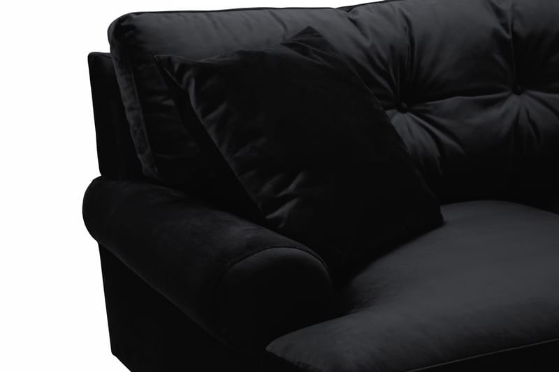 Andrew Veloursofa 2-pers - Sort/Messing - Howard sofa - Velour sofaer - 2 personers sofa