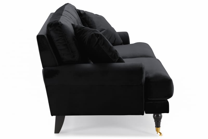 Andrew Veloursofa 2-pers - Sort/Messing - Howard sofa - Velour sofaer - 2 personers sofa