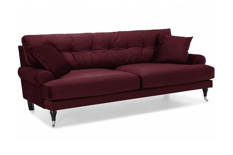 Andrew Veloursofa 3-pers - Lilla/Krom - Møbler - Sofaer - Howard sofa