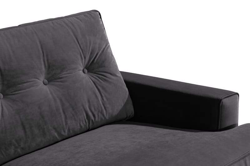 Dalby 3-personers Sofa Velour - Mørkegrå - Møbler - Sofaer - Howard sofa