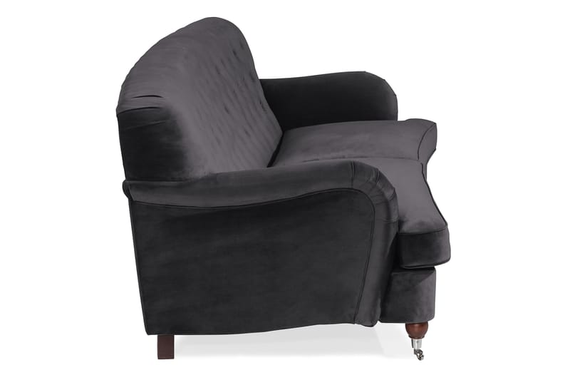 Howard Riviera Svajet 3-pers Sofa Velour - Mørkegrå - Møbler - Sofaer - Howard sofa