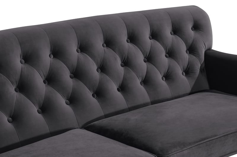 Howard Riviera Svajet 3-pers Sofa Velour - Mørkegrå - Møbler - Sofaer - Howard sofa