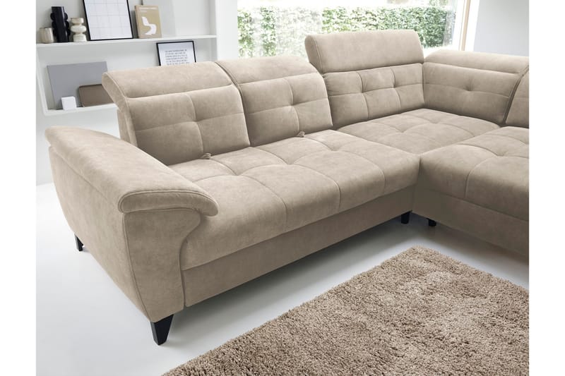 Inferne 5-personers Sofa med Chaiselong - Beige - Møbler - Sofaer - Sofa med chaiselong