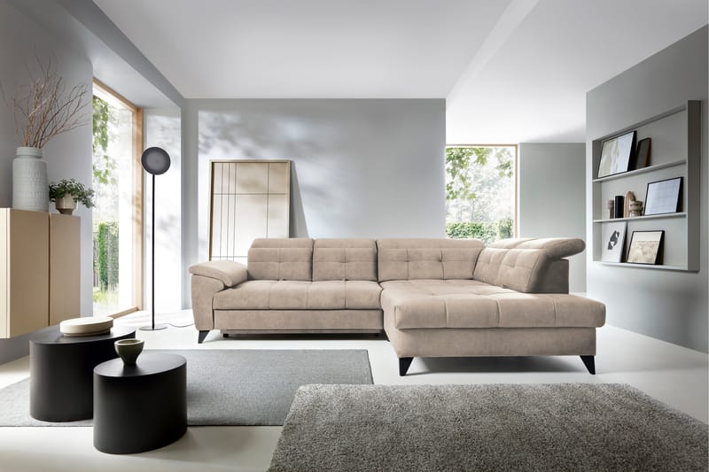 Inferne 5-personers Sofa med Chaiselong - Beige - Møbler - Sofaer - Sofa med chaiselong