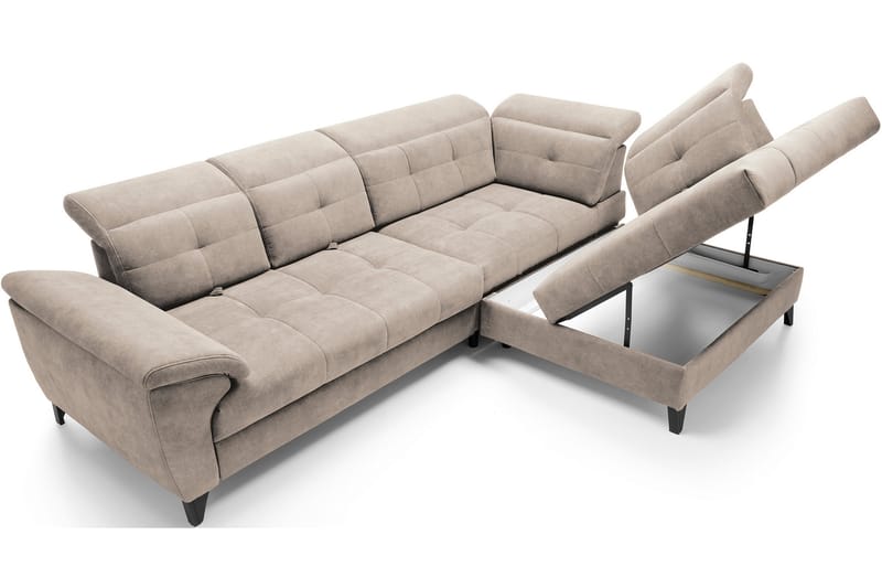 Inferne 5-personers Sofa med Chaiselong - Beige - Møbler - Sofaer - Sofa med chaiselong