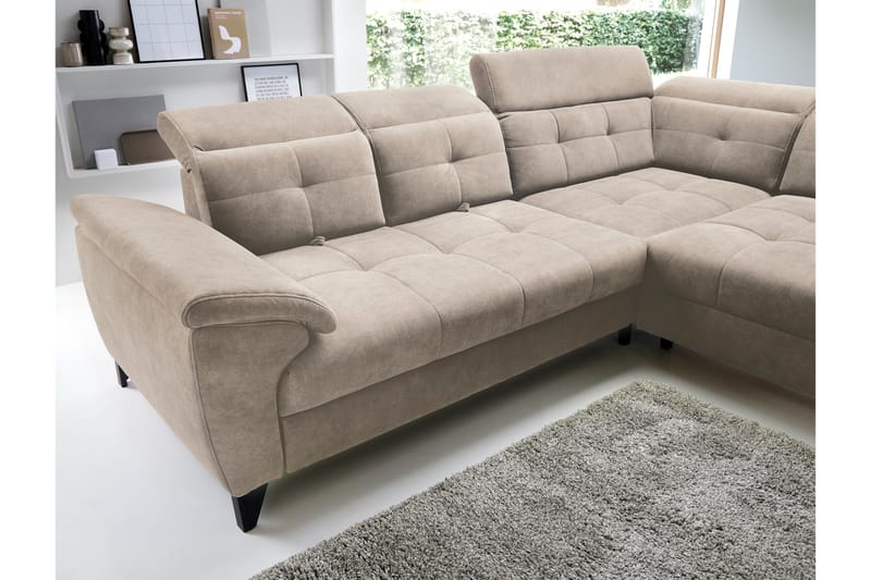 Inferne 5-personers Sofa med Chaiselong - Beige - Møbler - Sofaer - Sofa med chaiselong