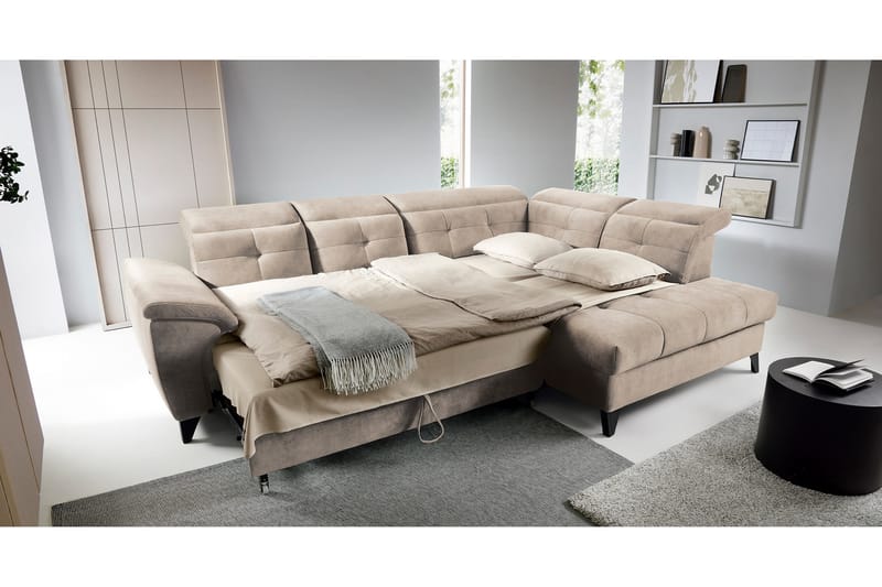 Inferne 5-personers Sofa med Chaiselong - Beige - Møbler - Sofaer - Sofa med chaiselong