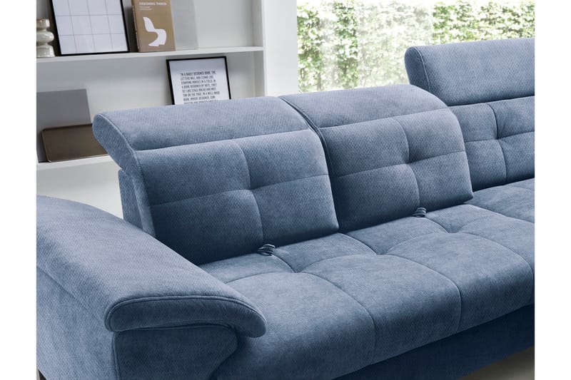 Inferne 5-personers Sofa med Chaiselong - Mørkeblå - Møbler - Sofaer - Sofa med chaiselong