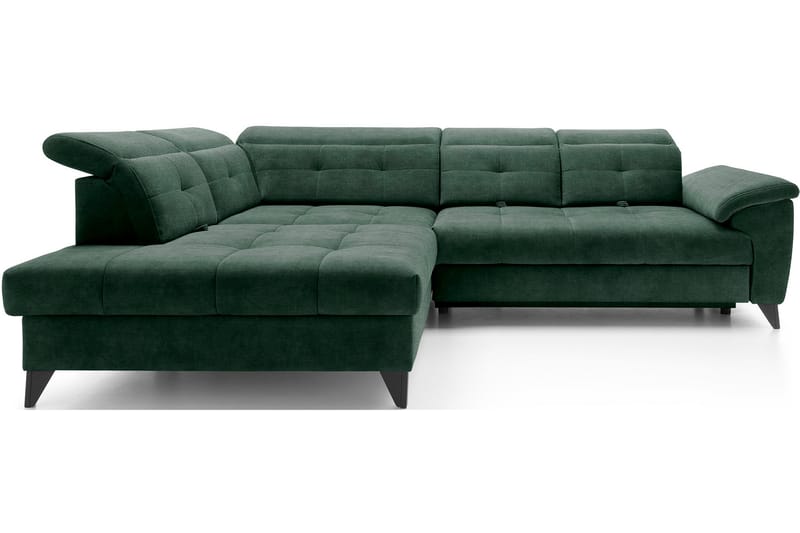 Inferne 5-personers Sofa med Chaiselong - Mørkegrøn - Møbler - Sofaer - Sofa med chaiselong