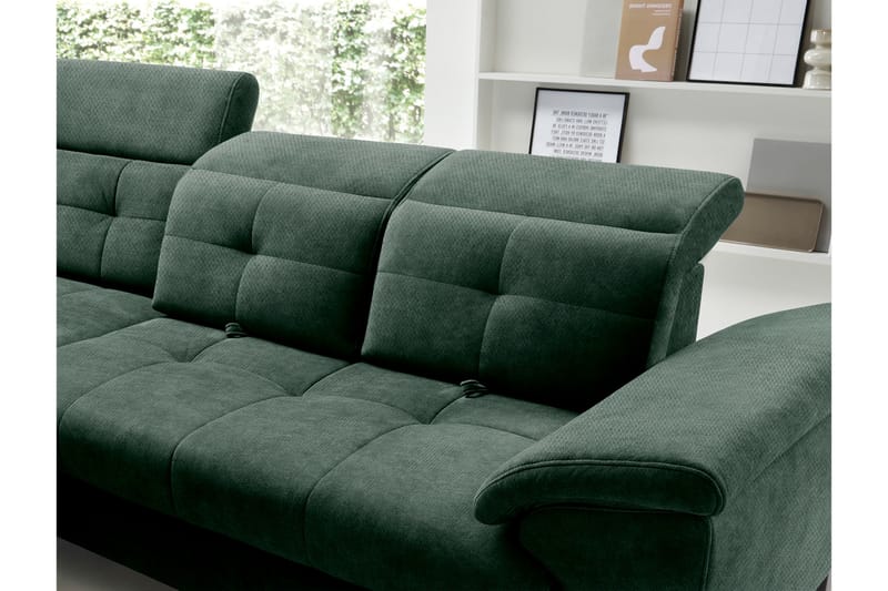 Inferne 5-personers Sofa med Chaiselong - Mørkegrøn - Møbler - Sofaer - Sofa med chaiselong