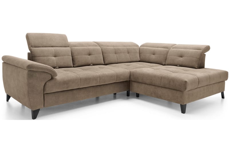 Inferne 5-personers Sofa med Chaiselong - Mørk beige - Møbler - Sofaer - Sofa med chaiselong