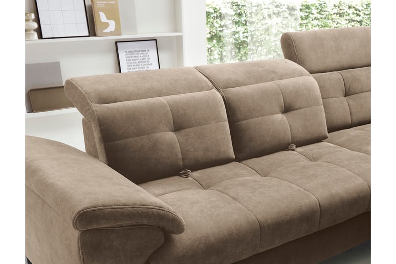 Inferne 5-personers Sofa med Chaiselong - Mørk beige - Møbler - Sofaer - Sofa med chaiselong