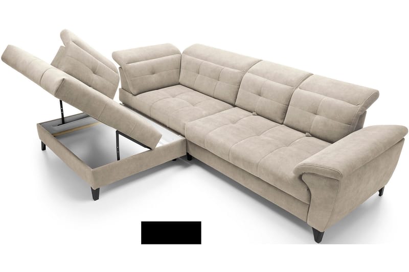 Inferne 5-personers Sofa med Chaiselong - Beige - Møbler - Sofaer - Sofa med chaiselong