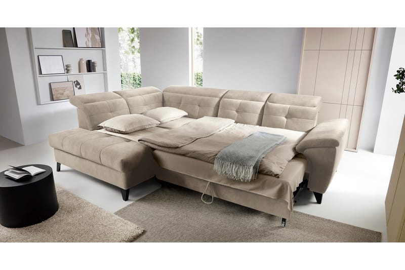 Inferne 5-personers Sofa med Chaiselong - Beige - Møbler - Sofaer - Sofa med chaiselong