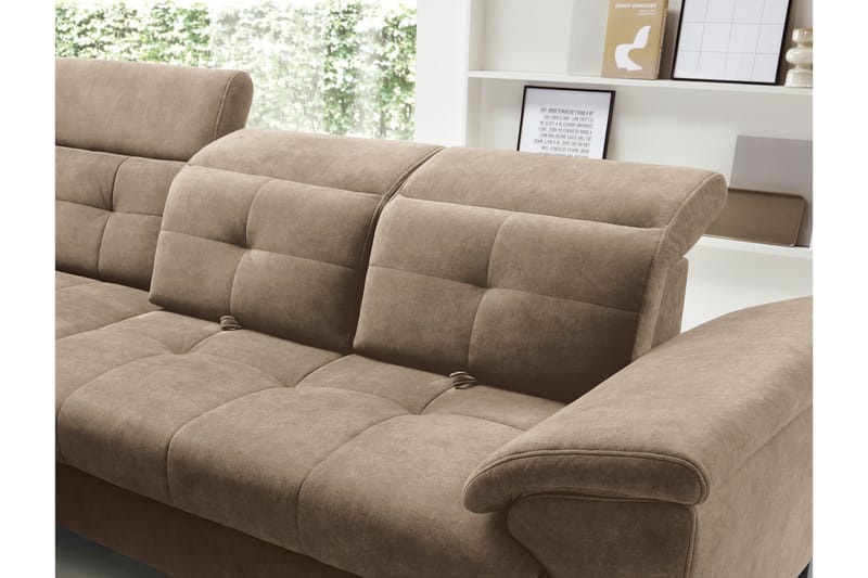 Inferne 5-personers Sofa med Chaiselong - Mørk beige - Møbler - Sofaer - Sofa med chaiselong