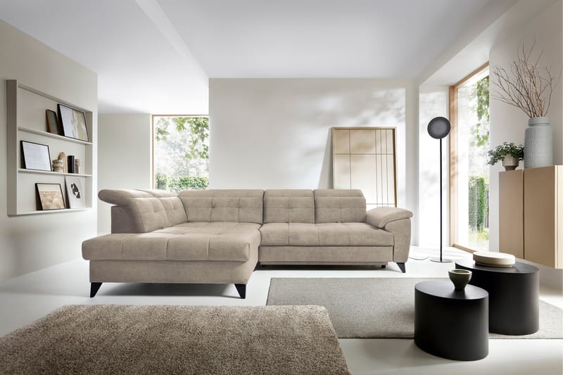 Inferne 5-personers Sofa med Chaiselong - Beige - Møbler - Sofaer - Sofa med chaiselong