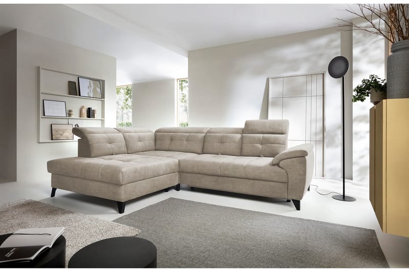 Inferne 5-personers Sofa med Chaiselong - Beige - Møbler - Sofaer - Sofa med chaiselong