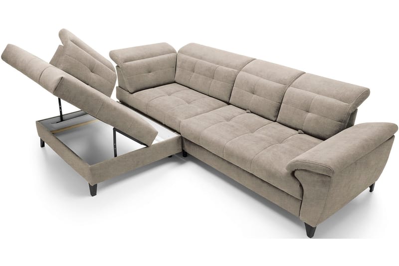 Inferne 5-personers Sofa med Chaiselong - Beige - Møbler - Sofaer - Sofa med chaiselong