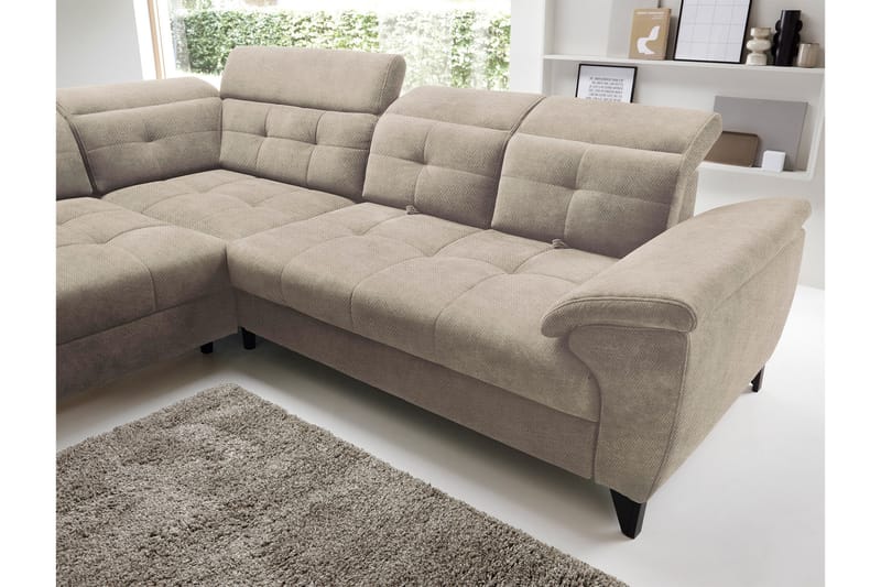 Inferne 5-personers Sofa med Chaiselong - Beige - Møbler - Sofaer - Sofa med chaiselong