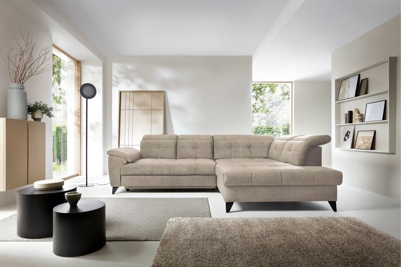 Inferne 5-personers Sofa med Chaiselong - Beige - Møbler - Sofaer - Sofa med chaiselong