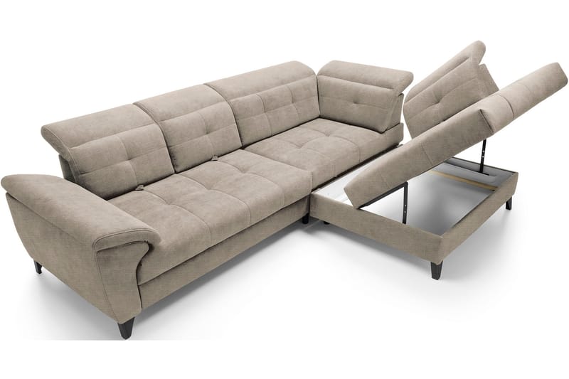 Inferne 5-personers Sofa med Chaiselong - Beige - Møbler - Sofaer - Sofa med chaiselong