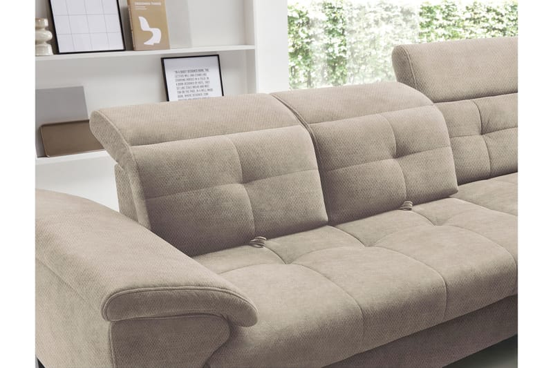 Inferne 5-personers Sofa med Chaiselong - Beige - Møbler - Sofaer - Sofa med chaiselong