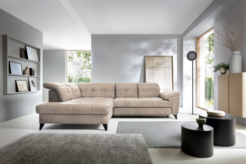 Inferne 5-personers Sofa med Chaiselong - Beige - Møbler - Sofaer - Sofa med chaiselong