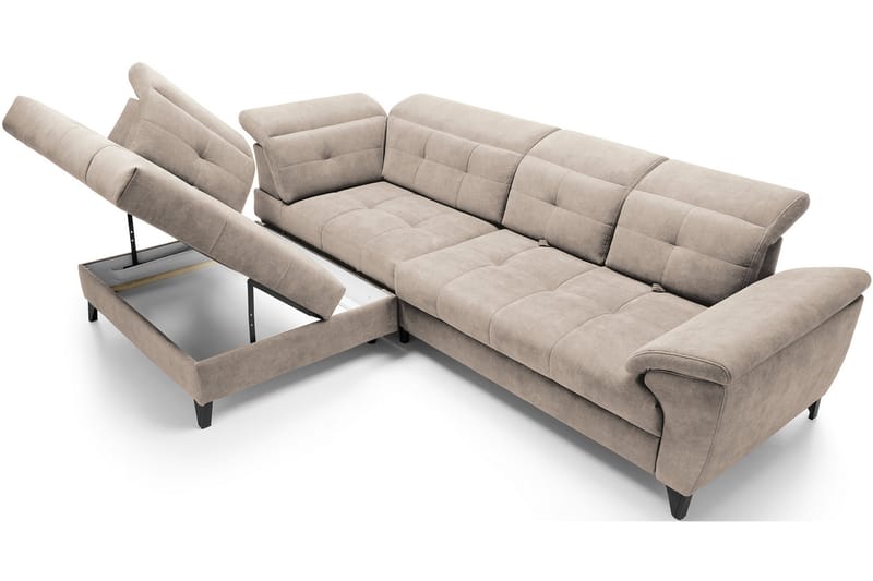 Inferne 5-personers Sofa med Chaiselong - Beige - Møbler - Sofaer - Sofa med chaiselong