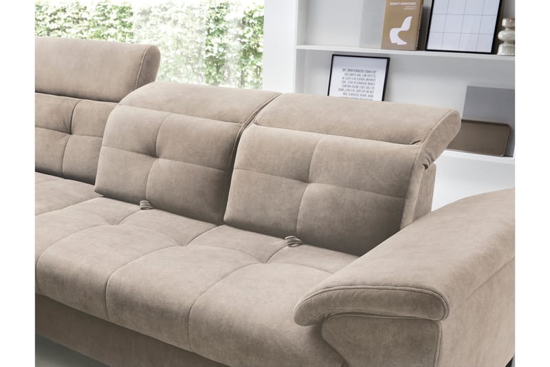 Inferne 5-personers Sofa med Chaiselong - Beige - Møbler - Sofaer - Sofa med chaiselong