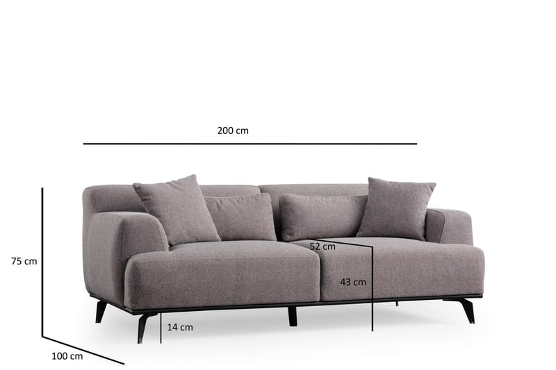 Jaguar 2-personers Sofa - Brun/Grå - Møbler - Sofaer - 2 personers sofa