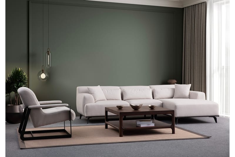 Jaguar 4-personers Sofa med Chaiselong - Hvid - Møbler - Sofaer - Sofa med chaiselong