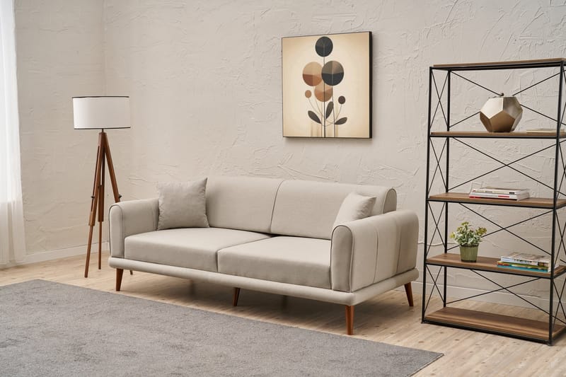 Khambalia 3-personers Sofa - Creme - Møbler - Sofaer - 3 personers sofa