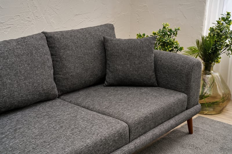 Khambalia 4-personers Sofa med Chaiselong - Antracit - Møbler - Sofaer - Sofa med chaiselong