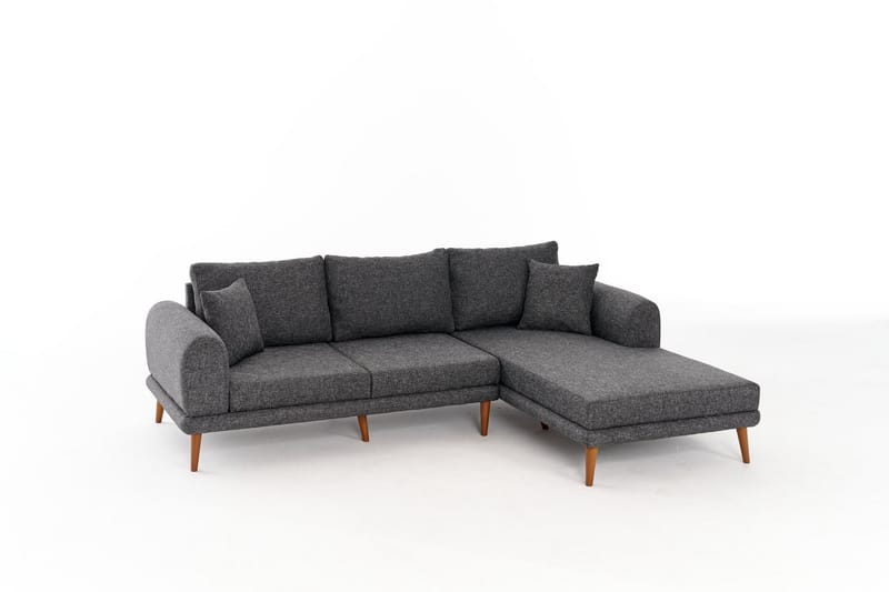 Khambalia 4-personers Sofa med Chaiselong - Antracit - Møbler - Sofaer - Sofa med chaiselong