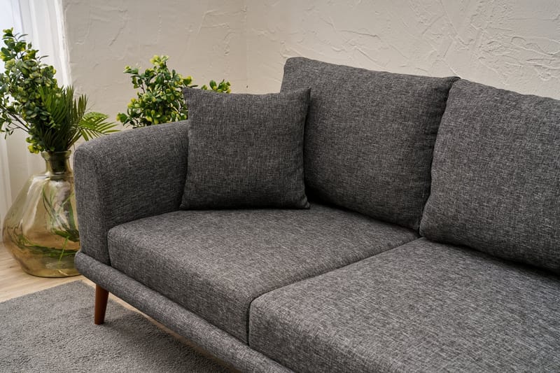 Khambalia 4-personers Sofa med Chaiselong - Antracit - Møbler - Sofaer - Sofa med chaiselong