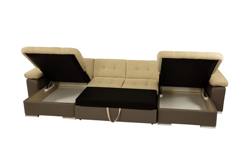 Kinzer Sofa Dobbeldivan 5-seter - Beige - Møbler - Sofaer - U Sofa