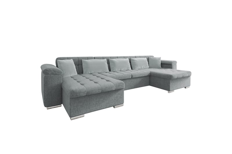 Kinzer Sofa Dobbeldivan 5-seter - Grå/Lys grå - Møbler - Sofaer - U Sofa