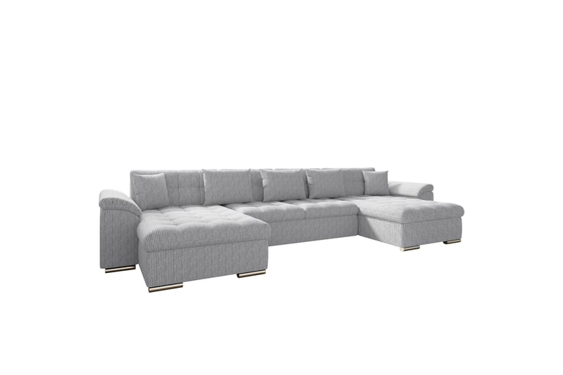 Kinzer Sofa Dobbeldivan 5-seter - Lys grå - Møbler - Sofaer - U Sofa