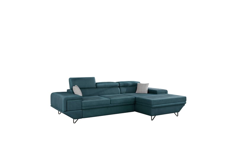 Kollekind Sofa med Divan 3-personers - Turkis/Lys grå - Møbler - Sofaer - Sofa med chaiselong