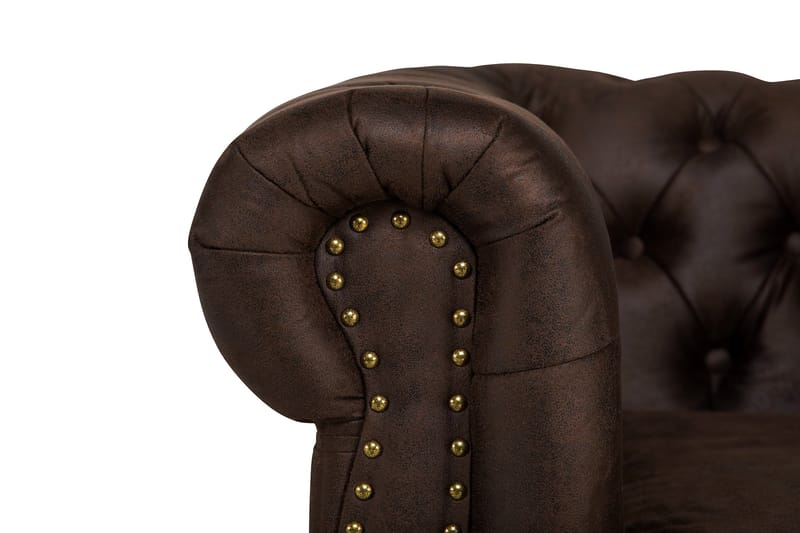 Chesterfield Deluxe 2-pers Sofa - Mørkebrun - Møbler - Sofaer - Lædersofaer