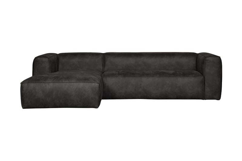 Harlow Divan sofa Venstre Ægte læder - Sort - Møbler - Sofaer - Lædersofaer