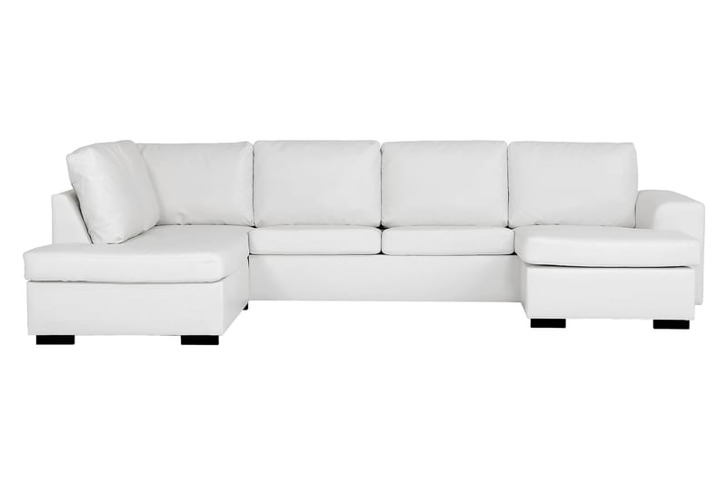 Link U-sofa XL med Chaiselong Højre Kunstlæder - Hvid - Lædersofaer - U Sofa