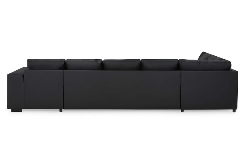 Link U-sofa XXL med Chaiselong Højre - Sort - Møbler - Sofaer - Lædersofaer