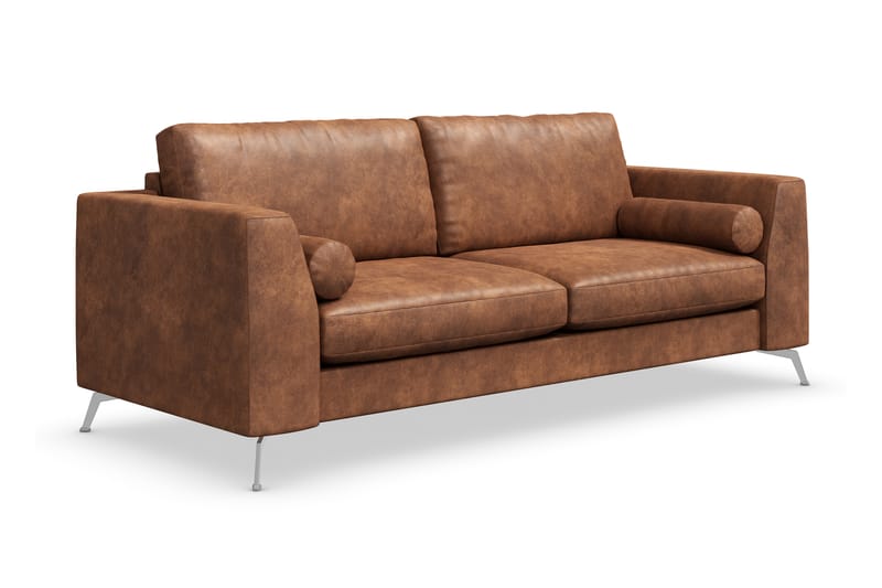 Ocean Lyx 3-Pers. Sofa - Brun/Læder - Møbler - Sofaer - Lædersofaer