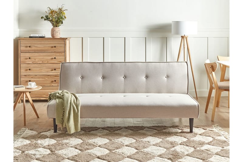 Landstorp Sovesofa 3-personers - Beige/Sort - Møbler - Sofaer - Sovesofaer