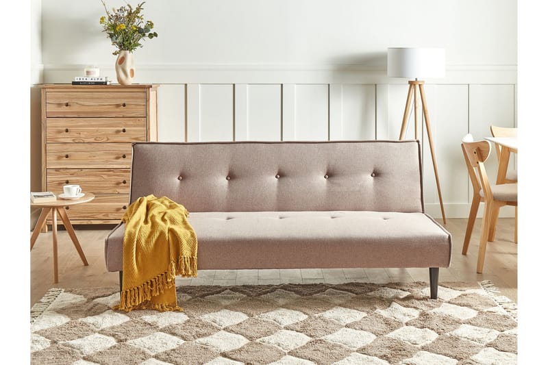 Landstorp Sovesofa 3-personers - Beige/Sort - Møbler - Sofaer - Sovesofaer