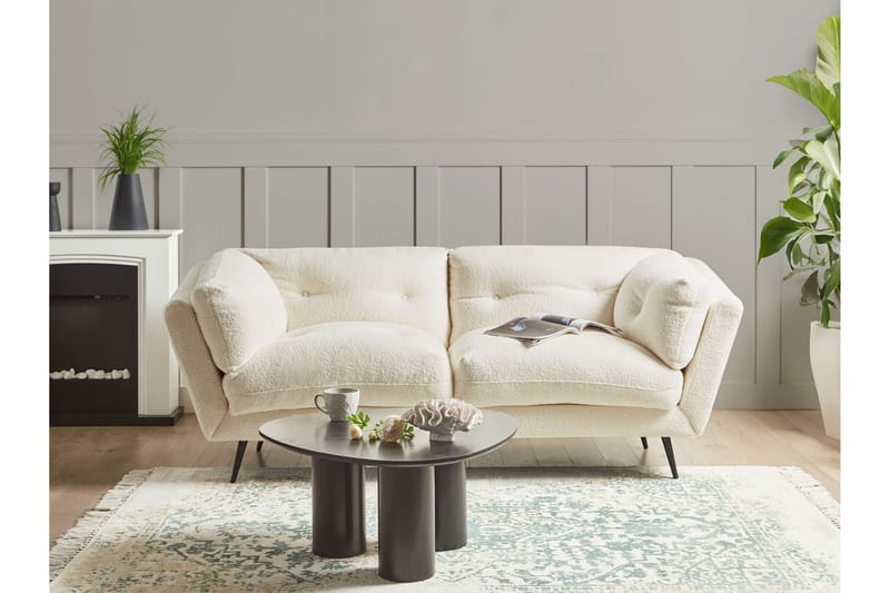 Lenvik Sofa 3-personers - Sort/Hvid - Møbler - Sofaer - 3 personers sofa