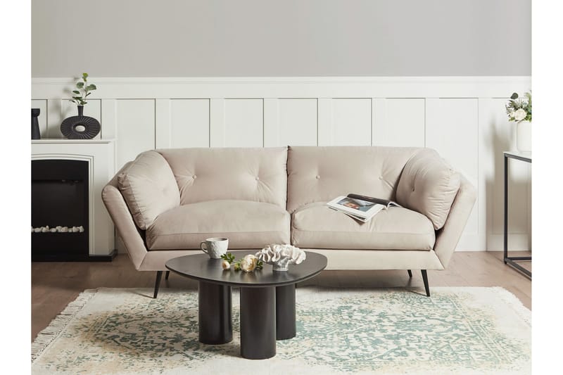 Lenvik Sofa 3-personers - Beige/Sort - Møbler - Sofaer - 3 personers sofa