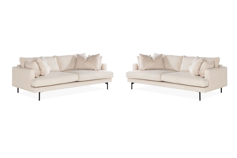 Menard Sofagruppe 4+4-sæder Manchester - Beige - Møbler - Sofaer - Sofagrupper