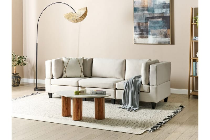 Buck Modulsofa 3-personers - Beige/Sort - Møbler - Sofaer - Modulsofaer - Komplet modulsofa